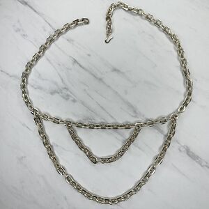 Lightweight Draped Gold Tone Metal Chain Link Belt Y2K Festival XS/Small XS/S ✨